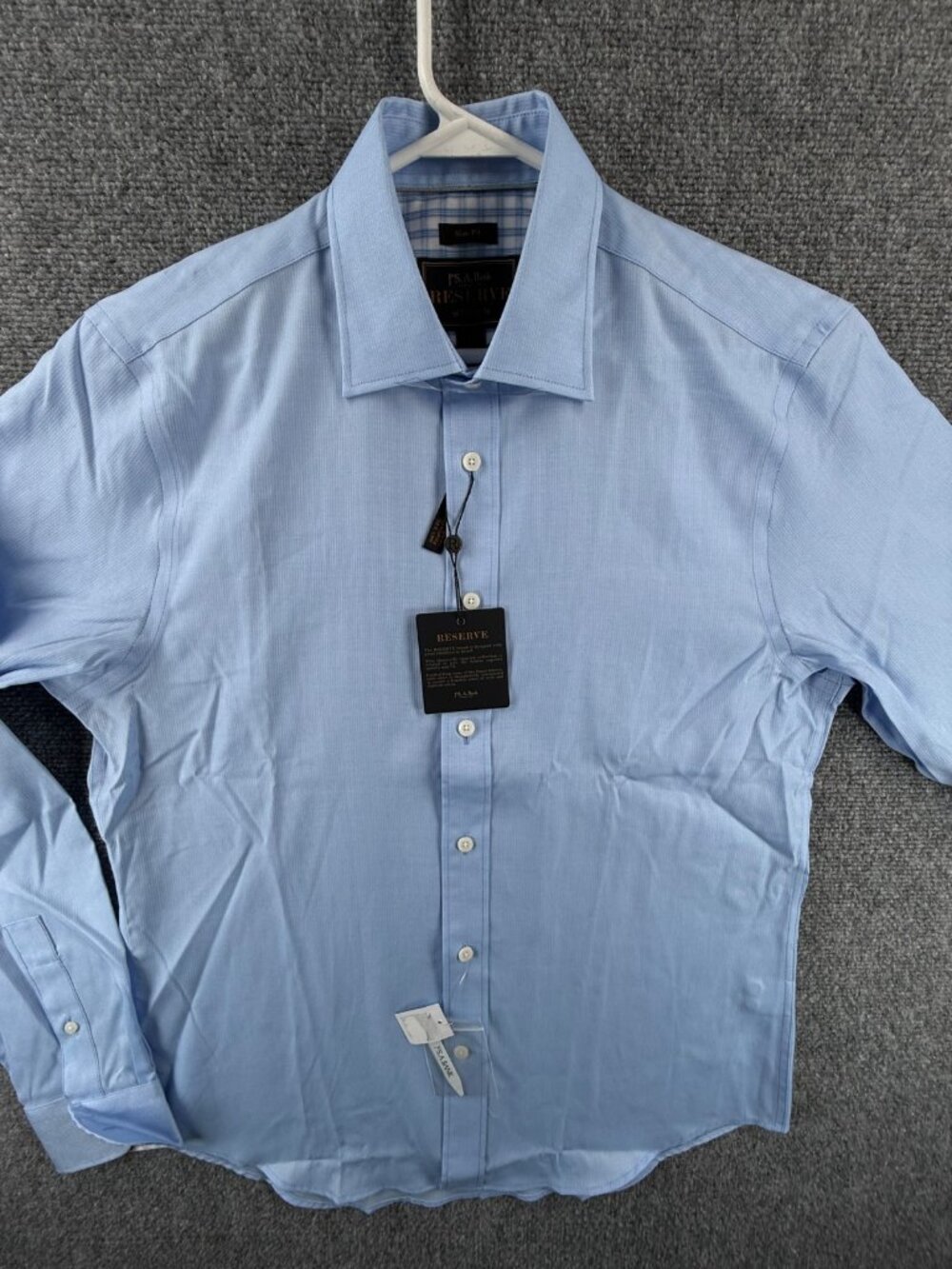 NWT Jos A Bank Reserve Slim Fit Medium Light Blue Button Up Shirt All Cotton